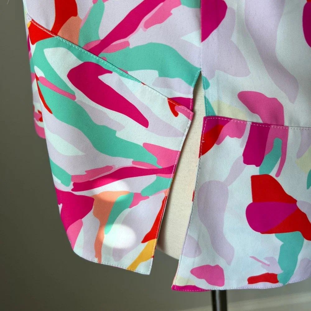 CROSBY by Mollie Burch Shine Your Bright V Neck Kimono Sleeve Top Women's Medium